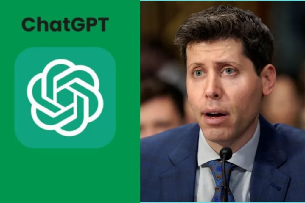 ChatGPT Logo and OpenAI's CEO Sam Altman.